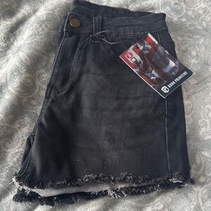 Black Denim Born Primitive Shorts size Small BNWT